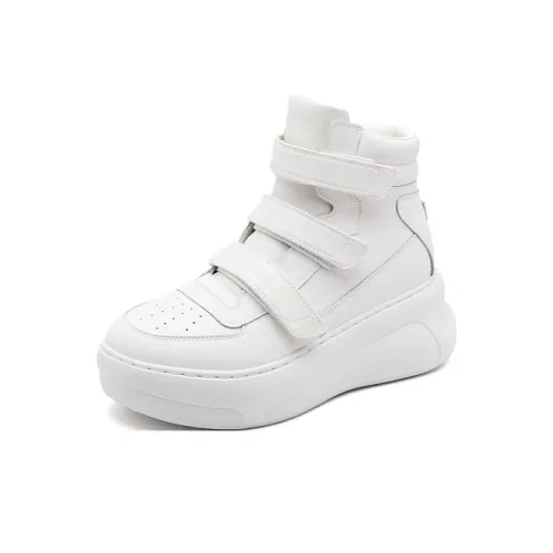 SENJIALUO Амортизация Высота Увеличение Устойчивость к Износу Дышащие Противоскользящие Высокие Кроссовки для Скейтбординга Женские