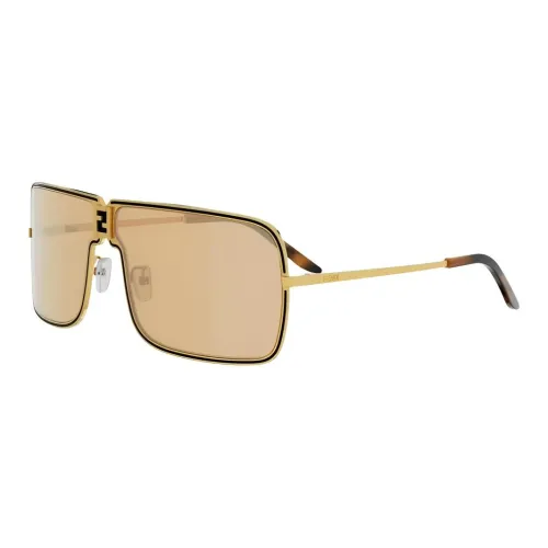 FENDI Fendiness Металл Aviator Солнцезащитные очки Унисекс Золото