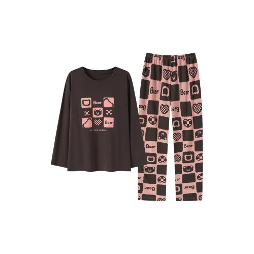 FENTENGCARE Серый Женский Пижамный Комплект