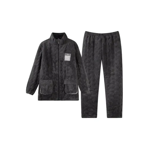 Qin Jing Пижамный комплект Мужской Темно-серый