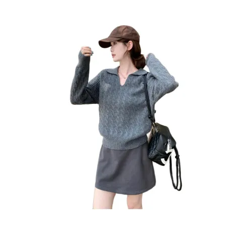 HKPXR Фотиния Серый Женский Трикотаж