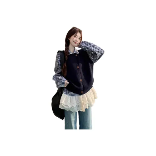 Dippanis Темно-синий Синий Женский Трикотаж