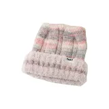 Розовая вязаная шапка с козырьком в форме уха кошки