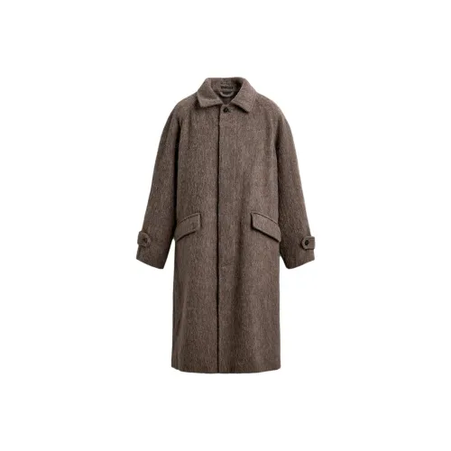 ZARA Песочный Зебра с принтом Мужское пальто