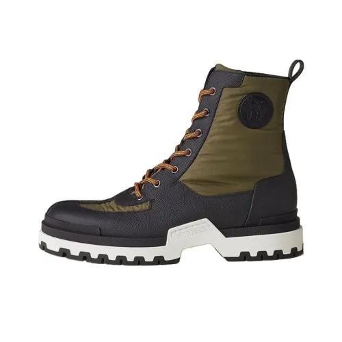 HERMES Ботильоны с застежкой Мужские Хаки Черный