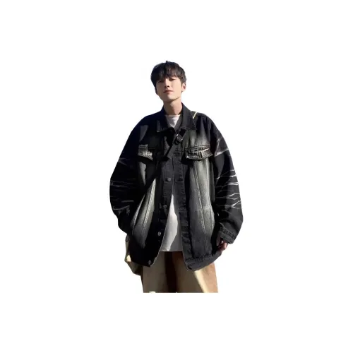 EDRPIUS Черный Унисекс Джинсовые куртки