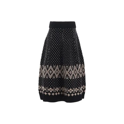 Yohji Yamamoto Y'S FW25 Скандинавский JQ DART Юбка KNIT Длинный Юбка Женские