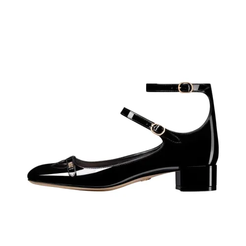 DIOR Aime Dior Грубый каблук Высокие каблуки 3 см Женские Черный