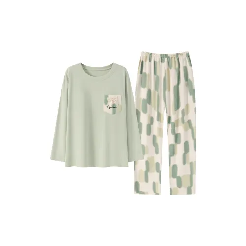 FENTENGCARE Оливковый Женский Пижамный Комплект