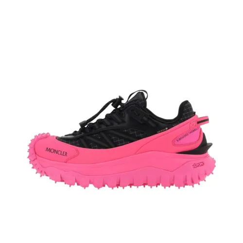 Moncler Trailgrip Low Топ Повседневная обувь Женская Черный Розовый