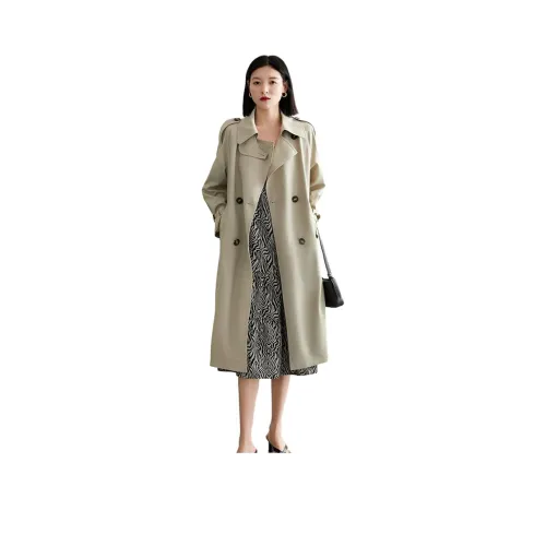 Dippanis Кремовый Коричневый Серый Женское Пальто