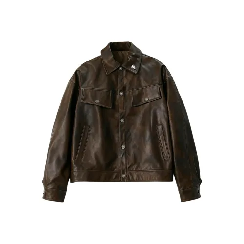 POLOMEISDO Кожа Куртка Унисекс