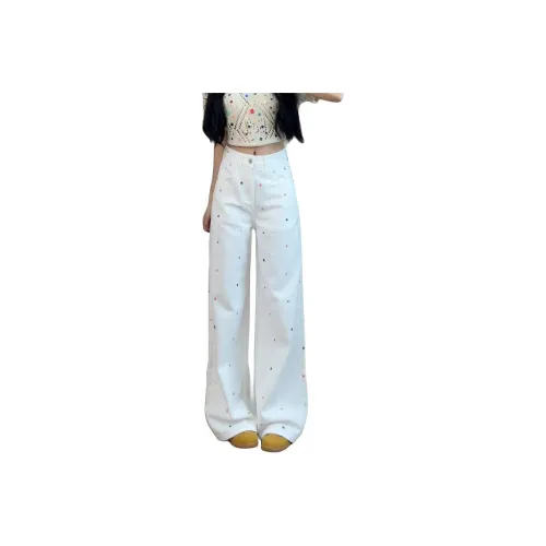 OMOIDAS Белый Женские Джинсы