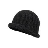 Черная толстая пряжа с манжетами