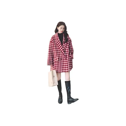Dippanis Red Women's Coat Dippanis Красный Женское Пальто