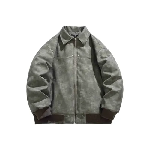 YIWANSHIDUO Кожа Куртка Унисекс