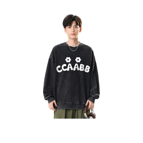 CCAABB Черный Мужской Свитшот