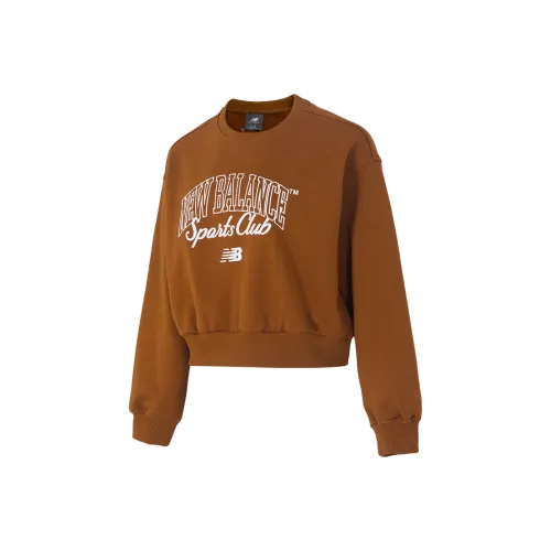 New Balance Темно-коричневый Женский Свитшот