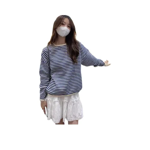 Синие полосы Женские T-рубашки