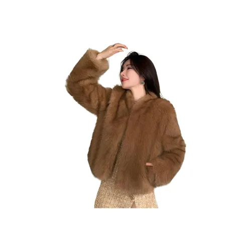 HTHK Коричневый Женские Меховые изделия