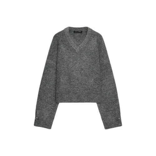 ZARA Зебра с принтом серый женский трикотаж