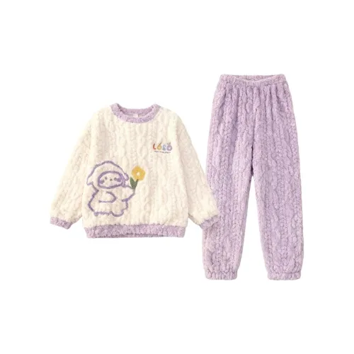 Daiyindie Осенние и зимние пижамы для женщин утолщенные и с флисовой подкладкой термические коралловый флис