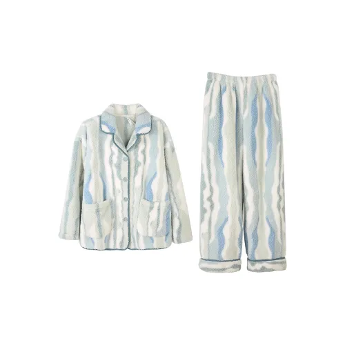 Aannsfam Зеленый Жадеит Женские Пижамные Комплекты