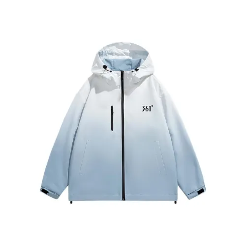 361° Небесно-голубой Натуральный белый Мужские Куртки