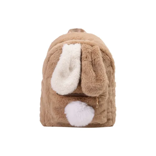 Iman's House Плюшевый Рюкзак Женские Хаки Розовый Арбузно-Красный Черный