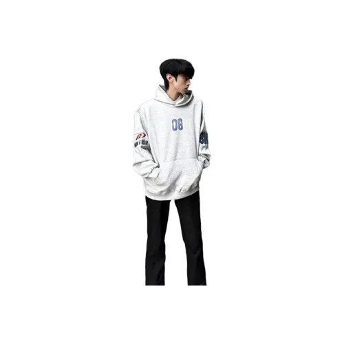 BONAS Белый Серый Мужской Свитшот