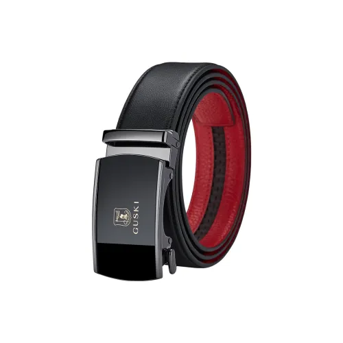 GUSKI Ремни из натуральной коровьей кожи для мужчин ширина 3,5 см набор в подарочной коробке