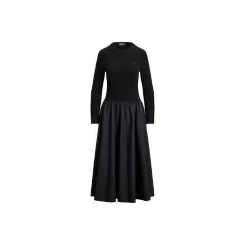 Polo Ralph Lauren FW25 Длинное Платье с Длинными Рукавами Женское