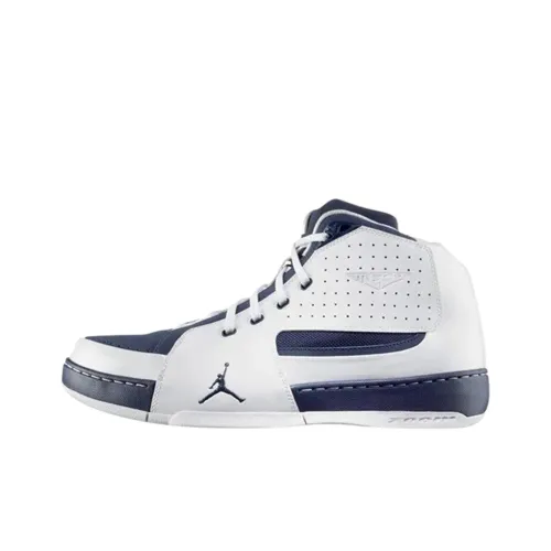 Jordan Melo M6 Винтажные баскетбольные кроссовки Мужские Белый Синий