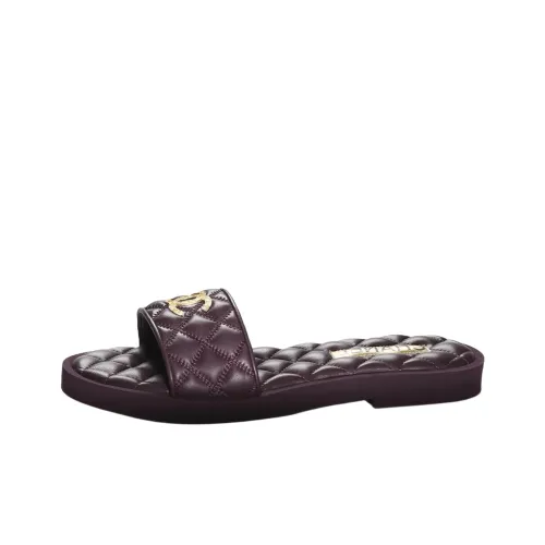 CHANEL Слипоны Женские Бордовый