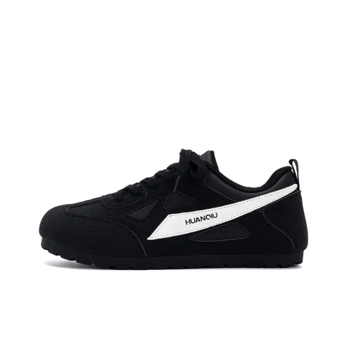 HUANQIU Женские Эксклюзивные Беговые Кроссовки с Покрытием Увеличивающие Высоту Легкие Низкий Топ Кроссовки для Скейтбординга Женские Черные