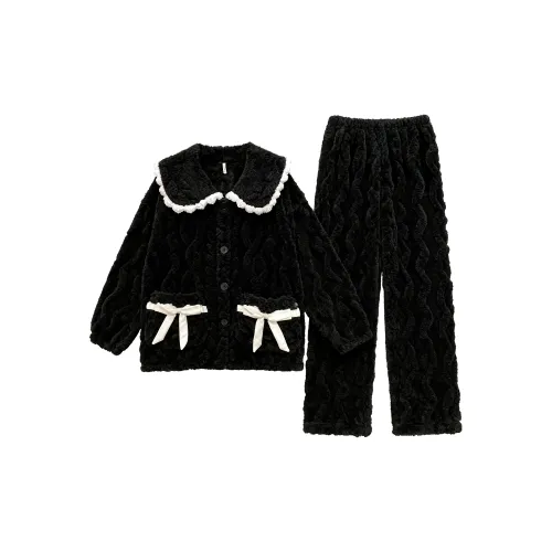 O'MESIK Черный Женский Пижамный Комплект