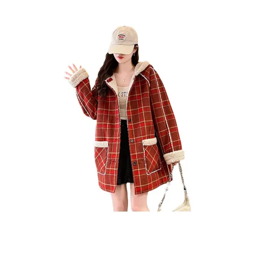 IWZI Женское пальто в красной клетке