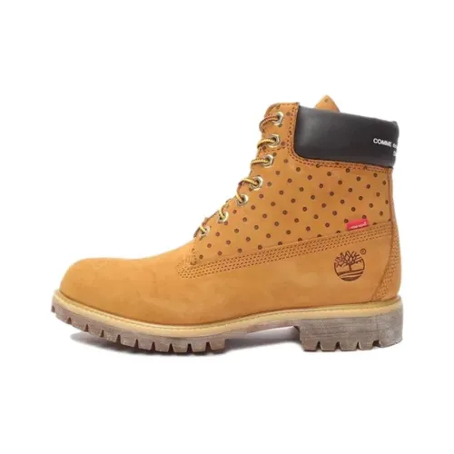 CDG x Supreme Timberland 6 Inch Wheat Martin Boot Unisex Tan