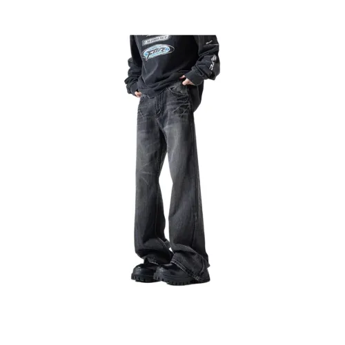 TUOFEI Черные Унисекс Джинсы