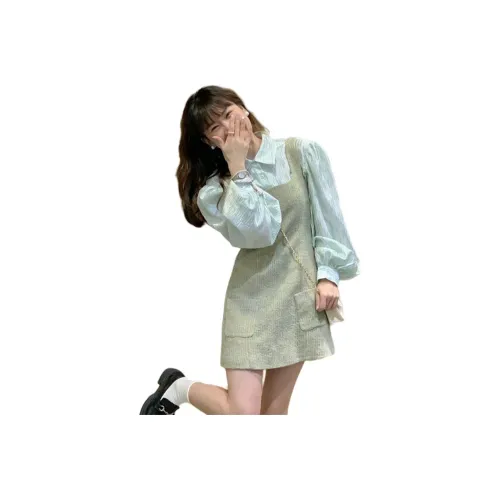 XIANSINIAO Длинное платье с длинными рукавами женское