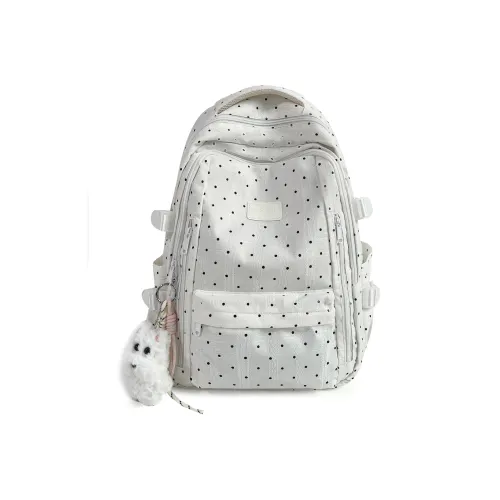 ZKHE Nylon Backpack Standard Teenagers White Sky Blue Pink ZKHE Нейлон Рюкзак Стандартный Подростки Белый Небесно-Синий Розовый