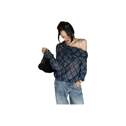 Wick Buen Клетчатый Топ Женские T-рубашки