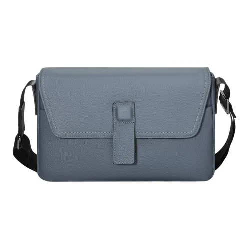 CROSSGEAR Сумка через плечо из натуральной коровьей кожи унисекс синий