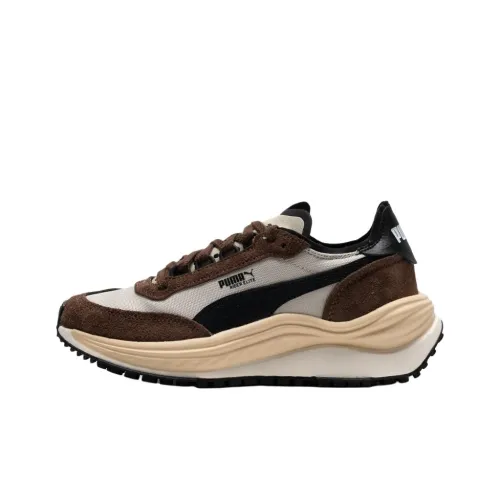 PUMA RIDER ELITE Устойчивый к истиранию Дышащий Низкий Топ Повседневная Обувь Унисекс Коричневый Черный