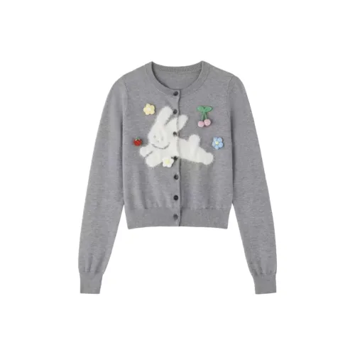 Wang Leshi Серый Женский Трикотаж