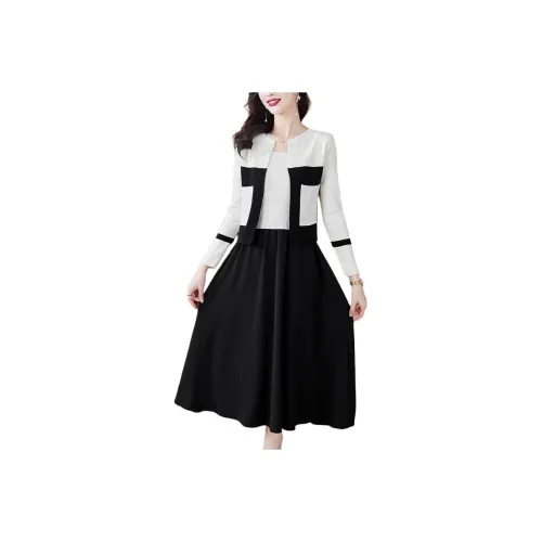 XIANSINIAO Длинное платье с длинными рукавами женское