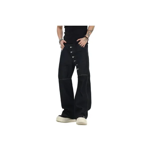 QEWBG Черный [Kinope Конический] Унисекс Джинсы