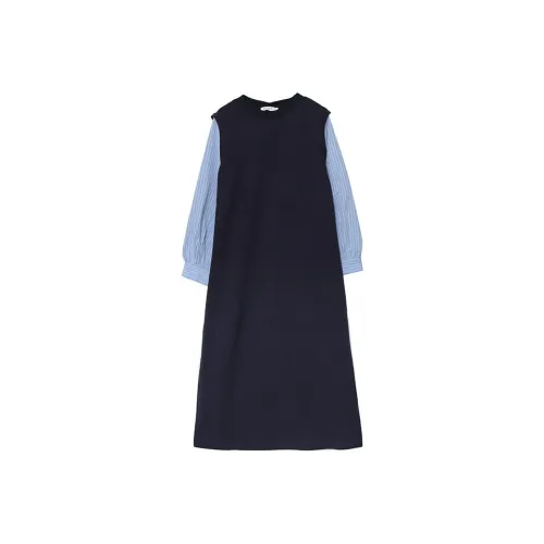 Только ты Длинный Sleeved Платье Большой размер Женская одежда Осенний Зимний Юбка с Тонкий Velvet Long Женские