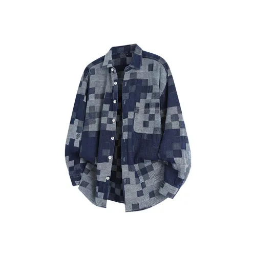 PLQV Синий Унисекс Рубашки
