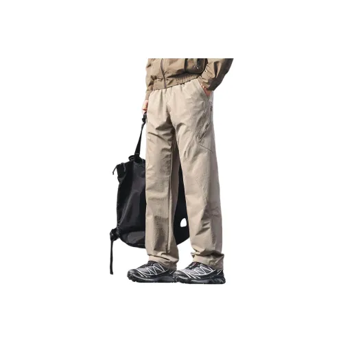 GELANLU Осенние Повседневные Брюки Прямой крой Унисекс